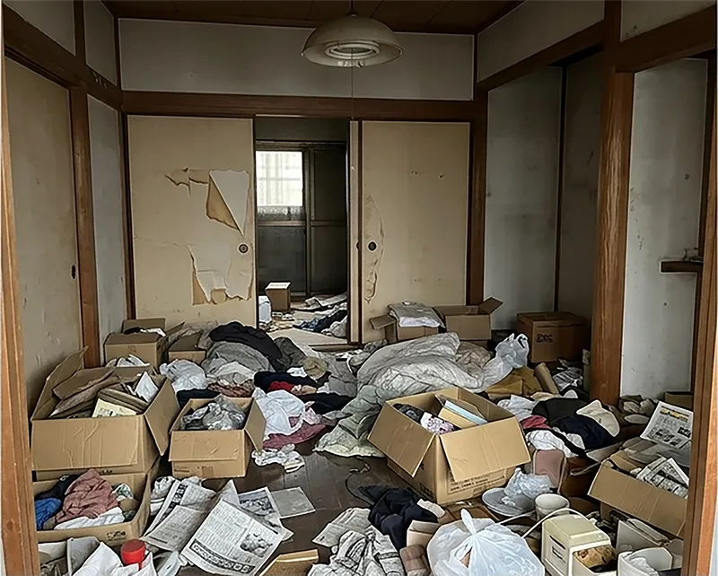 戸建て物件の整理・清掃対応beforeの部屋写真
